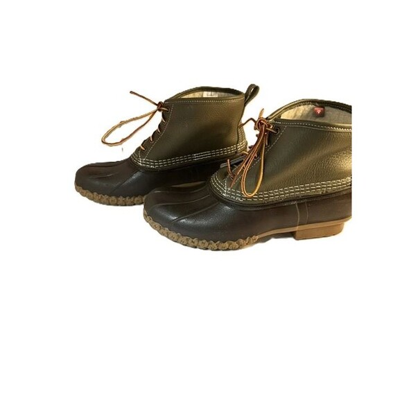 LL Bean Womens Bean Boots Size 11 M Rubber Leather Duck Boots Made in USA - Picture 2 of 6